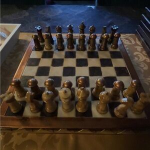 Classic Chess Set 10”x10” game NEW polystone set